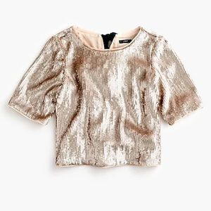 J. Crew Gold Sequin Top